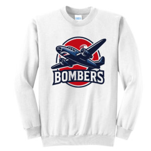 BPV Bombers BB Unisex Fleece Crewneck Sweatshirt-White