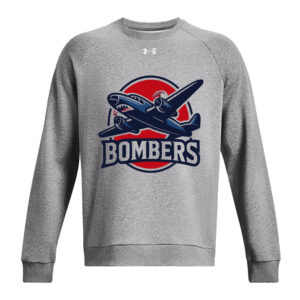 BPV Bombers BB Under Armour UA Rival Fleece Crewneck Sweatshirt-Castle rock heather