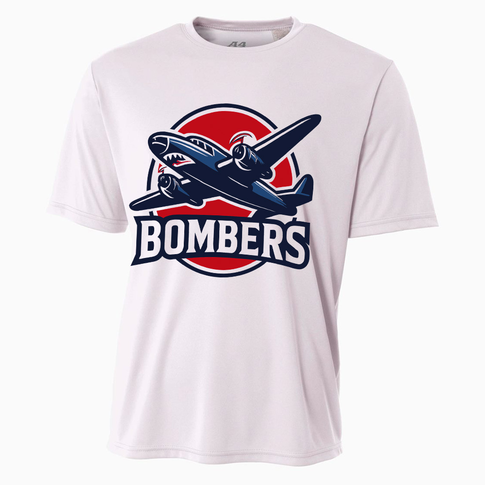 BPV Bombers BB Adult Cooling Performance Tshirt -White