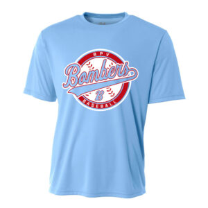 BPV Bombers BB Adult Cooling Performance Tshirt -Light Blue