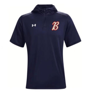 BPV Bombers BB Under Armour Men’s UA Command Short Sleeve Hoodie-Navy  (2x or 3x only)