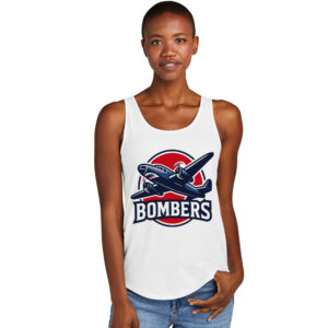 BPV Bombers BB District Women’s Perfect Tri Relaxed Tank-White