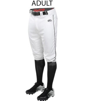 Bett BB Rawlings Launch ADULT Piped Knicker baseball Pant-White/Black