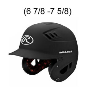 Bett BB Rawlings VELO series Matte BLACK Batting Helmet  (6 7/8 -7 5/8)