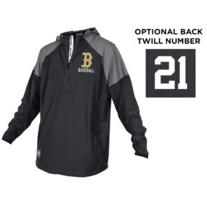 Bett BB Rawlings Colorsync Long Sleeve 1/2 zip hooded  BP Jacket Men-Black