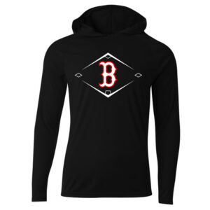 Boone BB Men Cooling performance long sleeve hooded Tee-Black