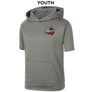 Boone BB Sport-Tek YOUTH Sport-Wick Fleece Short Sleeve Hooded-Dark Smoke Grey