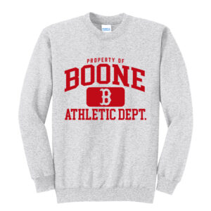 Boone BB Unisex Core Fleece Crewneck Sweatshirt-Ash