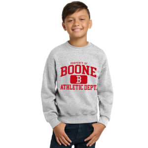 Boone BB YOUTH Crewneck Sweatshirt-Ash