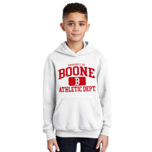 Boone BB Youth Fleece Hooded Sweatshirt-White