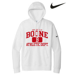 Boone BB Nike Club Fleece Sleeve Swoosh Pullover Hoodie Men-White