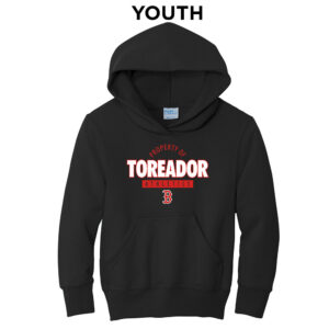 Boone BB Youth Fleece Hooded Sweatshirt-Black