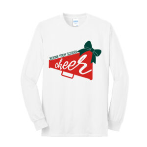 Boone Cheer Unisex Cotton Long Sleeve Tee-White