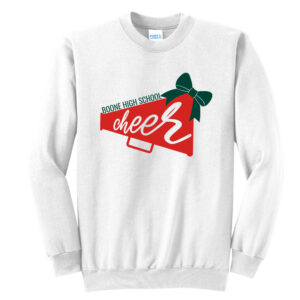 Boone Cheer Unisex Fleece Crewneck Sweatshirt-White