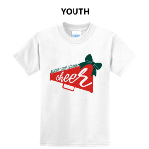 Boone Cheer Youth Short Sleeve Tee-White
