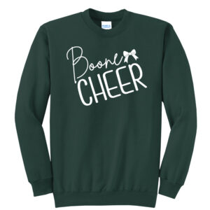 Boone Cheer Unisex Fleece Crewneck Sweatshirt-Dark Green
