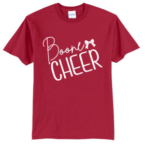 Boone Cheer Unisex Basic Short Sleeve Tee-Red