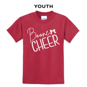 Boone Cheer Youth Short Sleeve Tee-Red