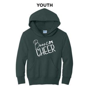 Boone Cheer Youth Fleece Hooded Sweatshirt-Dark Green