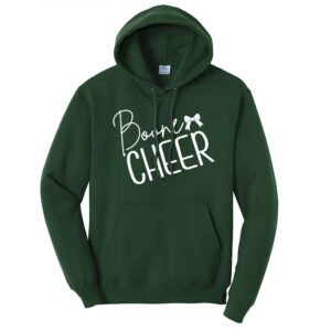 Boone Cheer Unisex Fleece Hooded Sweatshirt-Dark Green