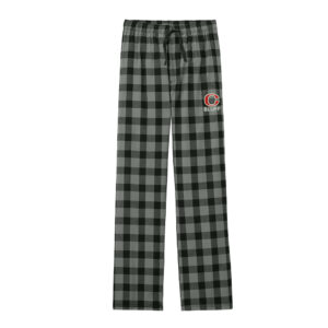Bluff Elementary Men Flannel Plaid Pant-Grey Black Buffalo Check