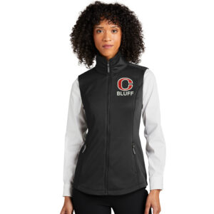 Bluff Elementary Port Authority Ladies Collective Smooth Fleece Vest-Deep Black