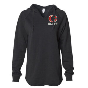 Bluff Elementary Independent Trading Co. – Women’s Lightweight California Wave Wash Hooded Sweatshirt-Black