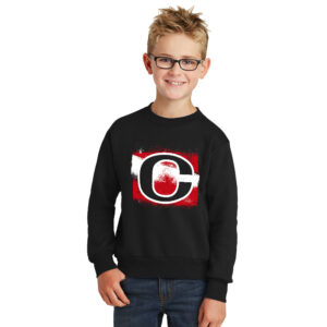 Bluff Elementary Youth Fleece Crewneck Sweatshirt-Black