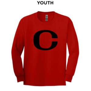 Bluff Elementary Youth Cotton Long Sleeve Tee-Red