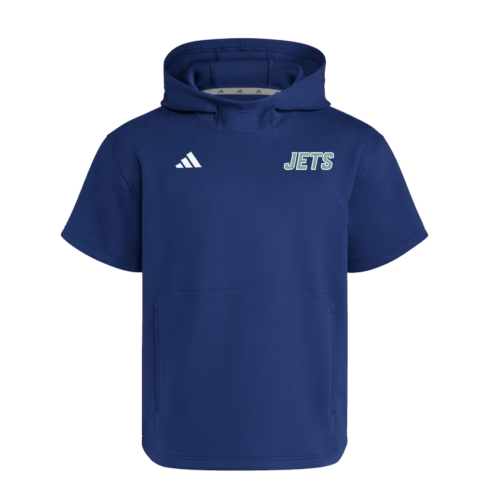 BPV Jets 9U Adidas Dugout NWV Short Sleeve Hoodie- NAVY