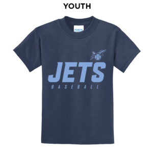 BPV Jets 9U Youth Short Sleeve Tee-Navy