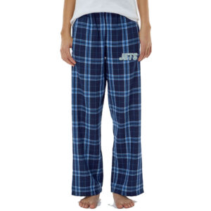 BPV Jets 9U Boxercraft Youth Flannel Pants-Navy/Columbia blue