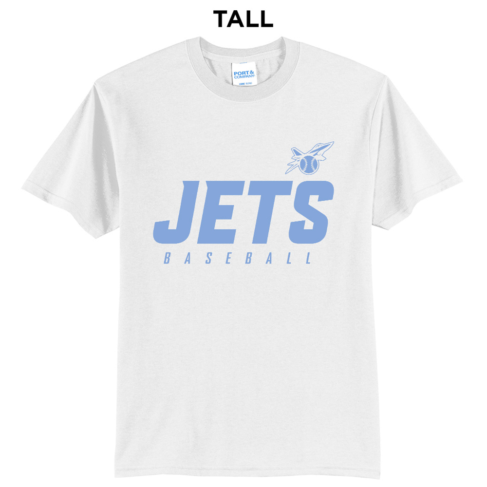 BPV Jets 9U Tall Short Sleeve Tee-White