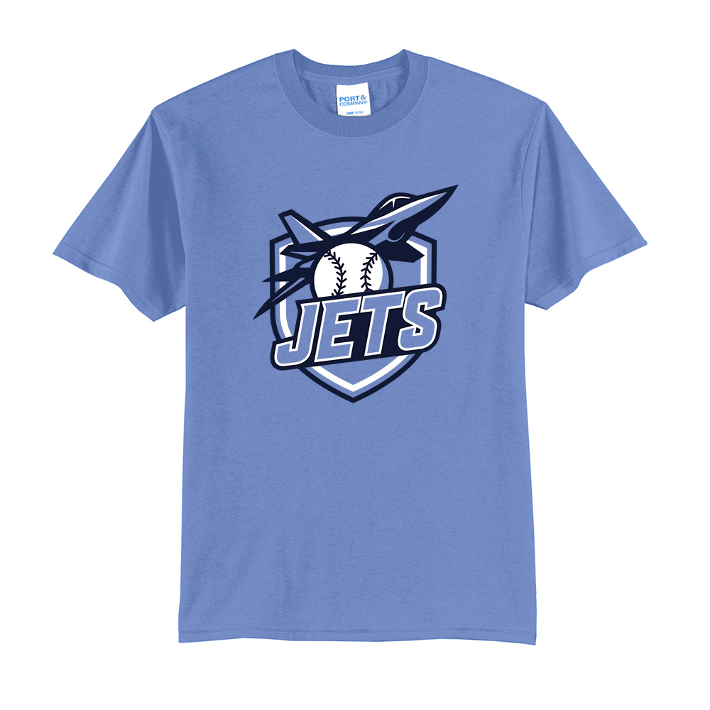 BPV Jets 9U Tall Short Sleeve Tee-Carolina Blue