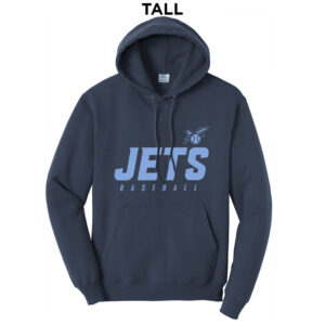 BPV Jets 9U Tall Fleece Hooded Sweatshirt-Navy