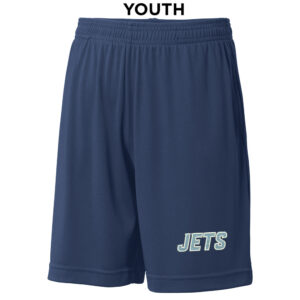 BPV Jets 9U YOUTH Sport-Tek PosiCharge Competitor Pocket Short-navy
