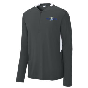 BPV Wolfpack Sport-Tek Men Club 1/4-Zip Pullover-Iron Grey/White