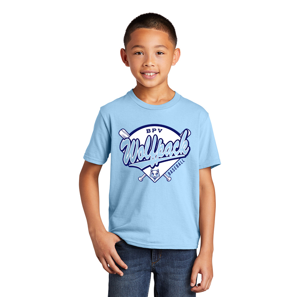BPV Wolfpack Youth Fan Favorite Short Sleeve Tee-Carolina blue