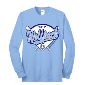 BPV Wolfpack Unisex Cotton Long Sleeve Tee-Light Blue