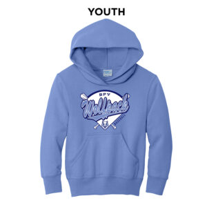 BPV Wolfpack Youth Fleece Hooded Sweatshirt-Carolina Blue