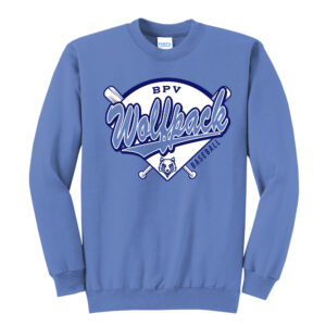 BPV Wolfpack Unisex Fleece Crewneck Sweatshirt-Carolina Blue