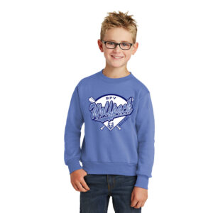 BPV Wolfpack Youth Fleece Crewneck Sweatshirt-Carolina Blue