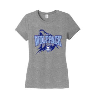 BPV Wolfpack Women’s Triblend Short Sleeve Tee-Grey Frost