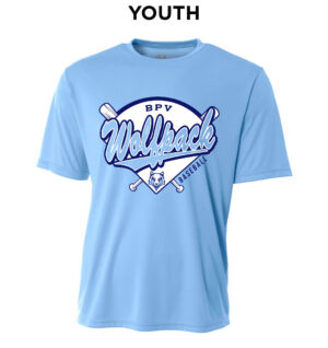 BPV Wolfpack YOUTH Cooling Performance Tshirt-Light Blue