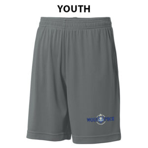 BPV Wolfpack YOUTH Sport-Tek PosiCharge Competitor Pocket Short-Iron Grey