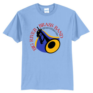 Big River Brass Band unisex Short Sleeve Tee-Light blue
