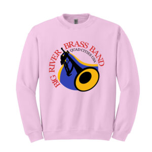 Big River Brass Band Unisex Fleece Crewneck Sweatshirt-Light Pink