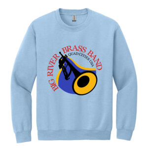 Big River Brass Band Unisex Fleece Crewneck Sweatshirt-Light Blue
