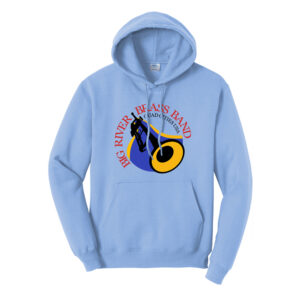 Big River Brass Band Unisex Fleece Hooded Sweatshirt-Light Blue