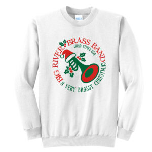 Big River Brass Band Unisex Fleece Crewneck Sweatshirt-White